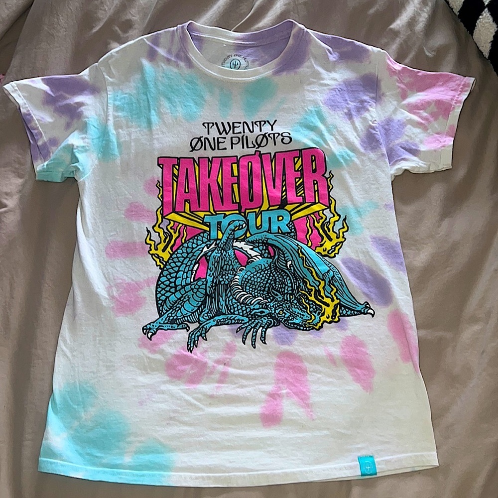 Tie-dye Twenty One Pilots Takeover Tour T-Shirt